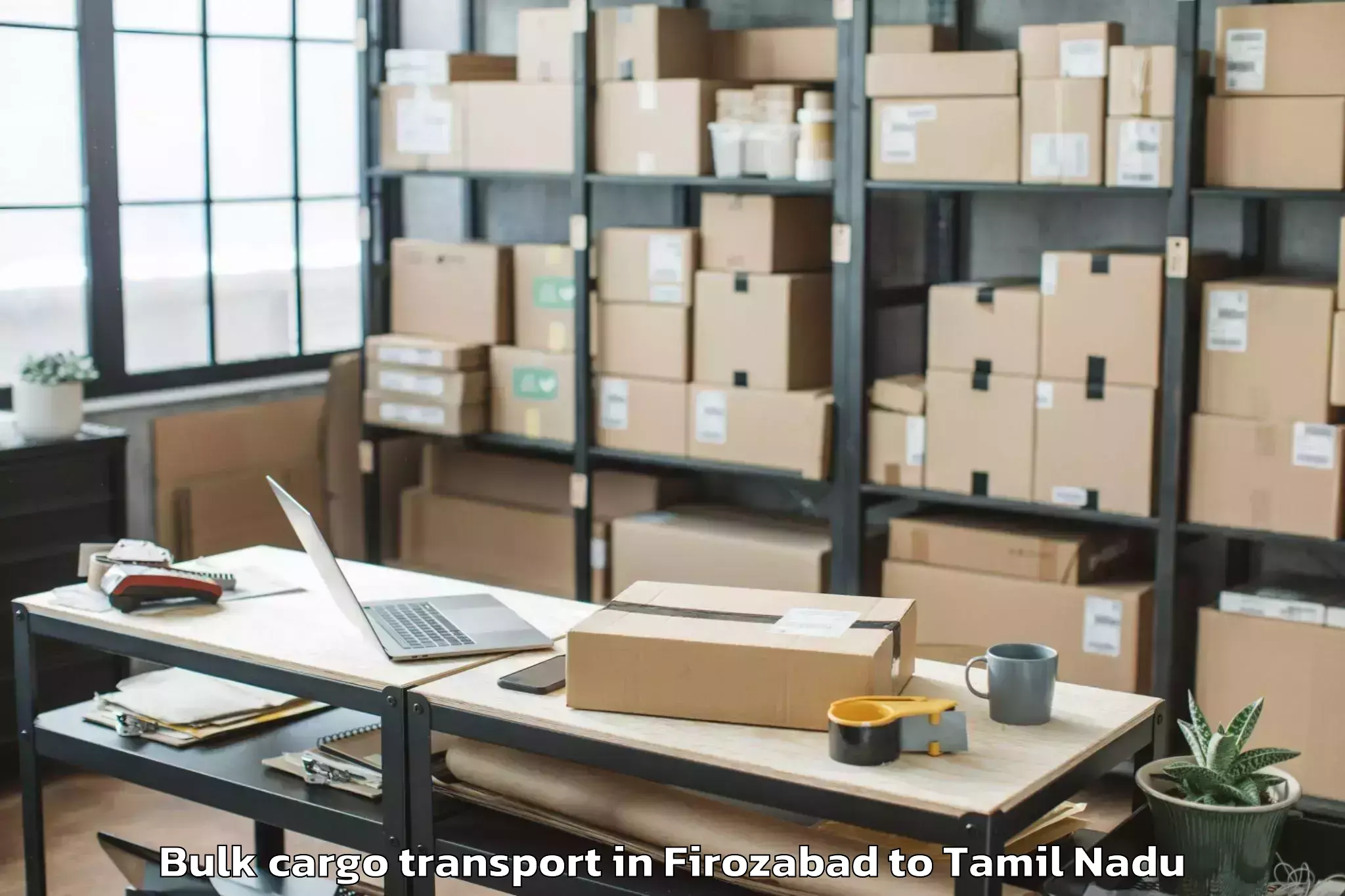 Professional Firozabad to Walajapet Bulk Cargo Transport